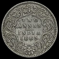 British India 1885 Queen Victoria 2 Annas Reverse