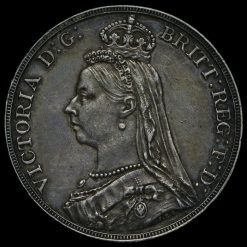 1888 Queen Victoria Jubilee Head Silver Crown Obverse
