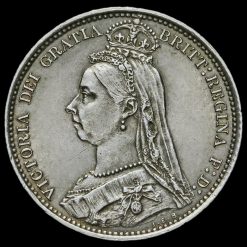 1888 Queen Victoria Jubilee Head Silver Sixpence Obverse