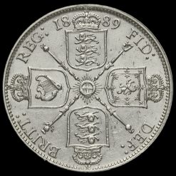 1889 Queen Victoria Jubilee Head Silver Florin Reverse