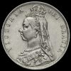 1890 Queen Victoria Jubilee Head Silver Half Crown Obverse