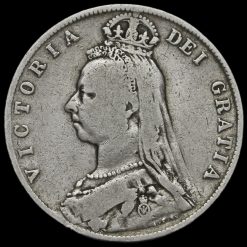 1892 Queen Victoria Jubilee Head Silver Half Crown Obverse