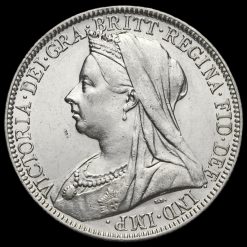 1895 Queen Victoria Veiled Head Silver Florin Obverse