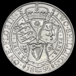 1895 Queen Victoria Veiled Head Silver Florin Reverse