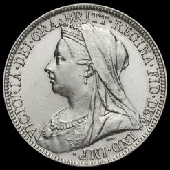 1896 Queen Victoria Veiled Head Silver Florin Obverse