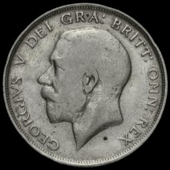 1911 George V Silver Half Crown Obverse