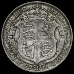 1911 George V Silver Half Crown Reverse