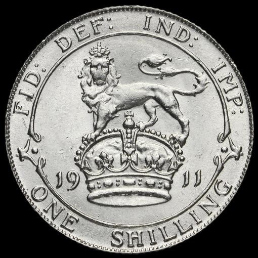 1911 George V Silver Shilling Reverse
