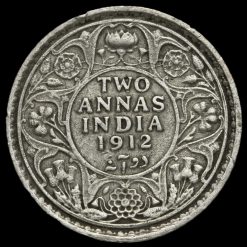 British India 1912 George V 2 Annas Reverse