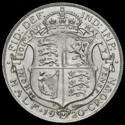 1920 George V Silver Half Crown Rerverse