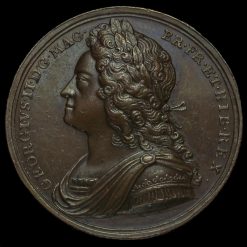 1727 George II Coronation Bronze Medal Obverse