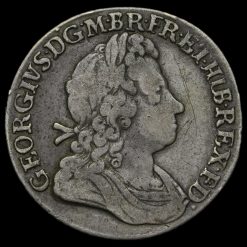 1723 George I Early Milled Silver SSC Shilling Obverse
