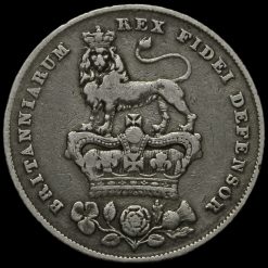 1829 George IV Bare Head Milled Silver Shilling Reverse