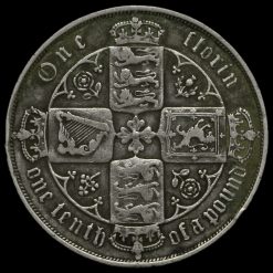 1883 Queen Victoria Gothic Florin Reverse