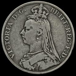 1890 Queen Victoria Jubilee Head Silver Crown Obverse