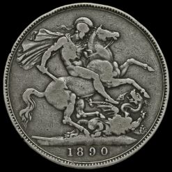 1890 Queen Victoria Jubilee Head Silver Crown Reverse