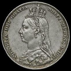 1890 Queen Victoria Jubilee Head Silver Shilling Obverse