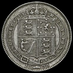 1890 Queen Victoria Jubilee Head Silver Shilling Reverse