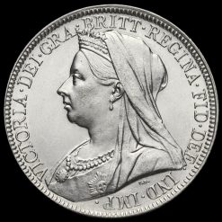 1894 Queen Victoria Veiled Head Silver Florin Obverse