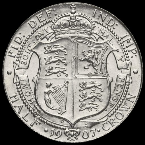 1907 Edward VII Silver Half Crown Reverse