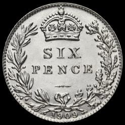 1909 Edward VII Silver Sixpence Reverse