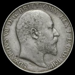 1909 Edward VII Silver Florin Obverse