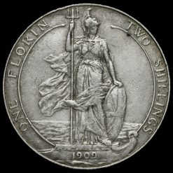 1909 Edward VII Silver Florin Reverse