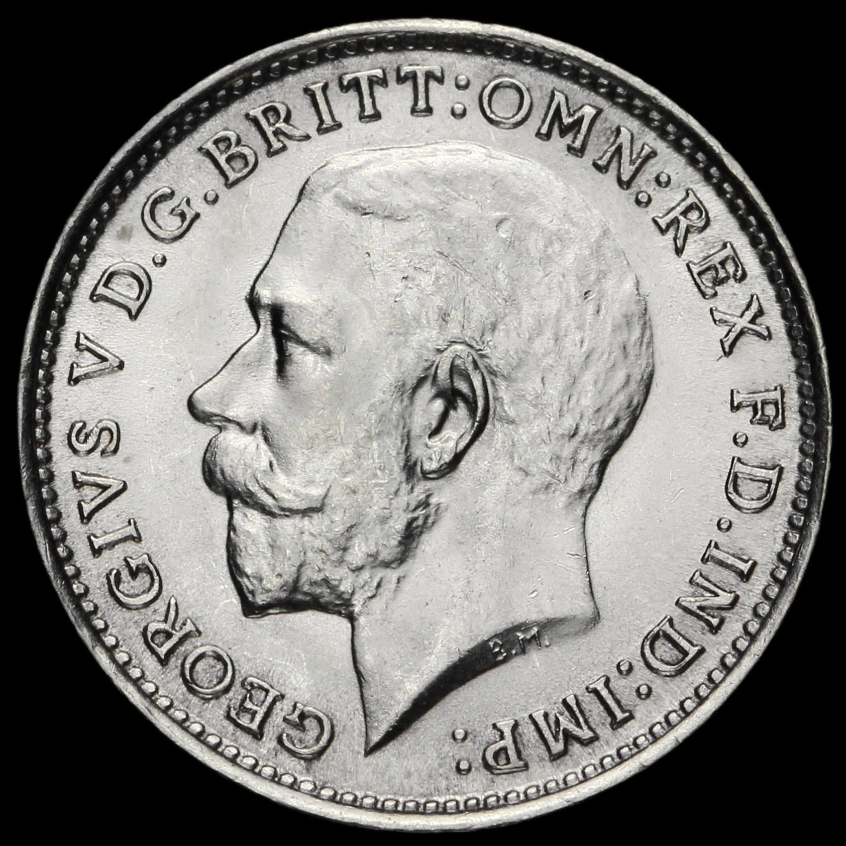 1915 George V Silver Threepence, A/BU