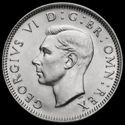 1938 George VI Silver English Shilling Obverse