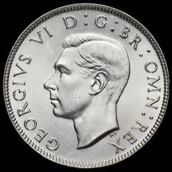 1945 George VI Silver Two Shilling Coin / Florin Obverse