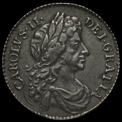 1684 Charles II Early Milled Silver Sixpence Obverse