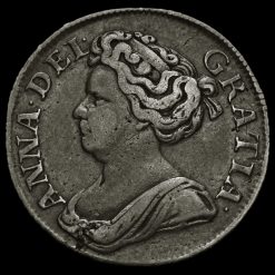 1711 Queen Anne Early Milled Silver Shilling Obverse