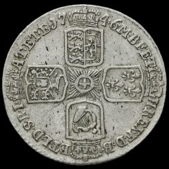 1746 George II Early Milled Silver Lima Sixpence Reverse