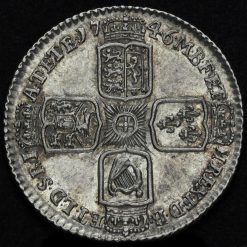 1746 George II Early Milled Silver Lima Sixpence Reverse