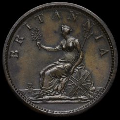 1807 George III Early Milled Copper Penny Reverse