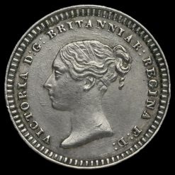 1839 Queen Victoria Young Head Silver Three-Halfpence Obverse