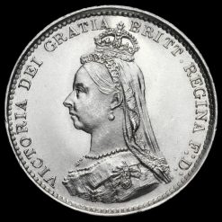 1887 Queen Victoria Jubilee Head Silver Threepence Obverse