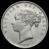 1887 Queen Victoria Young Head Silver Half Crown Obverse