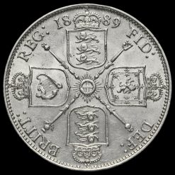 1889 Queen Victoria Jubilee Head Silver Florin Reverse