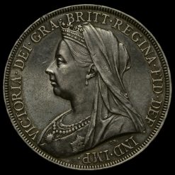 1894 Queen Victoria Veiled Head Silver LVIII Crown Obverse