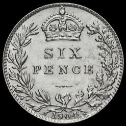 1904 Edward VII Silver Sixpence Reverse