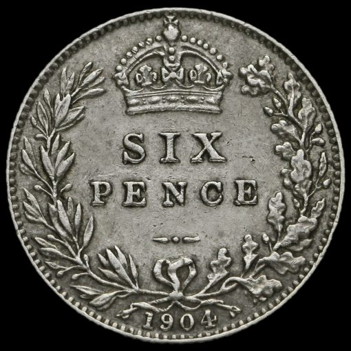1904 Edward VII Silver Sixpence Reverse