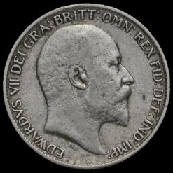 1908 Edward VII Silver Sixpence Obverse