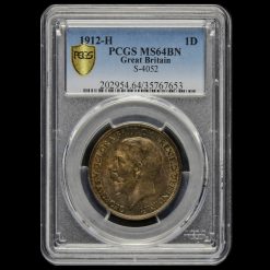 1912 H George V Penny PCGS MS64