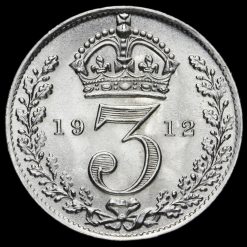 1912 George V Silver Threepence Reverse