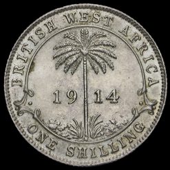 British West Africa 1914 George V Silver Shilling Reverse