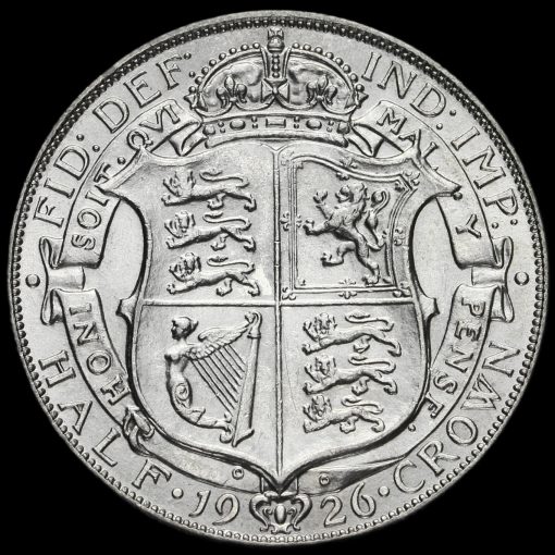 1926 George V Silver Half Crown Reverse