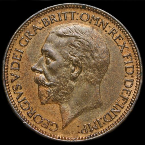 1927 George V Halfpenny Obverse