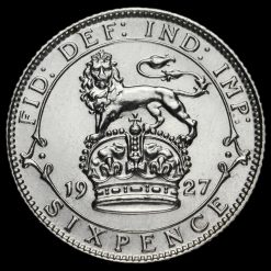 1927 George V Silver Sixpence Reverse