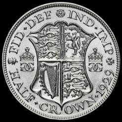 1929 George V Silver Half Crown Reverse